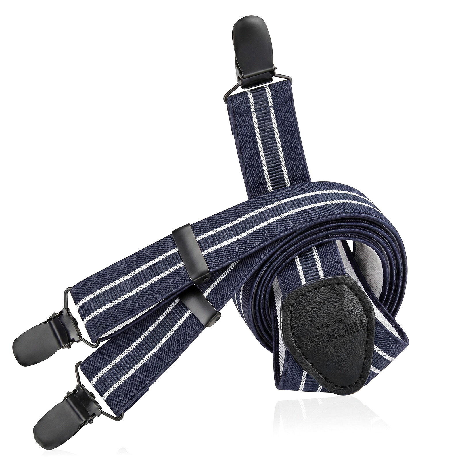HECHTER heren bretels Y-vorm, blauw gestreept