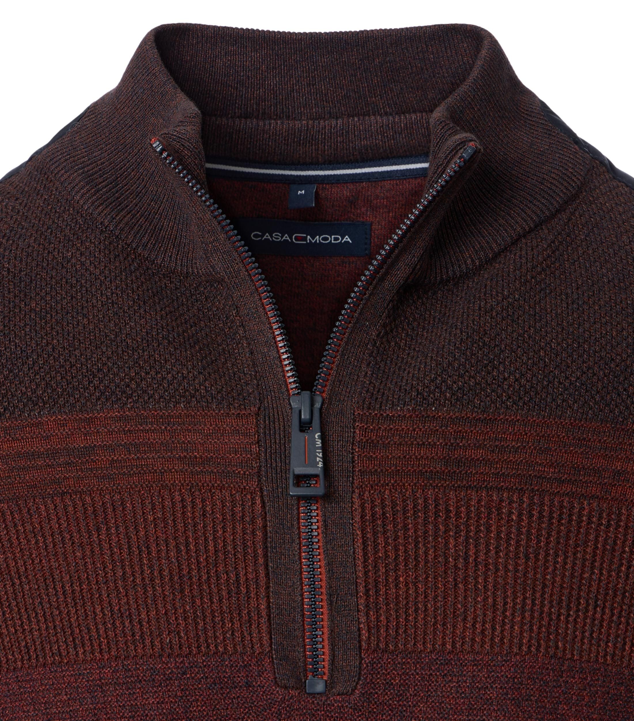 CASA MODA comfort fit schipperstrui, rood, wit dessin