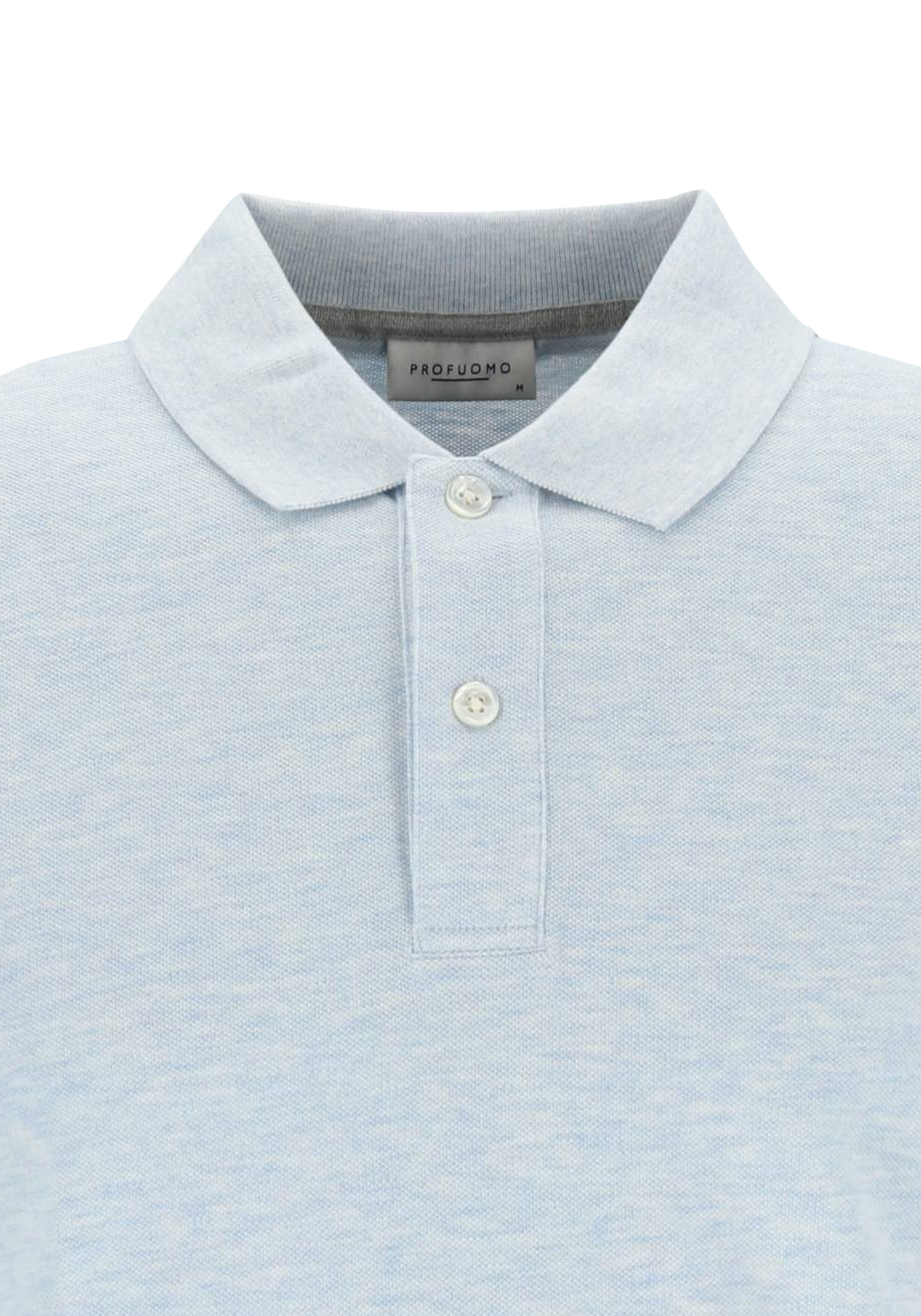 Profuomo slim fit heren polo, blauw