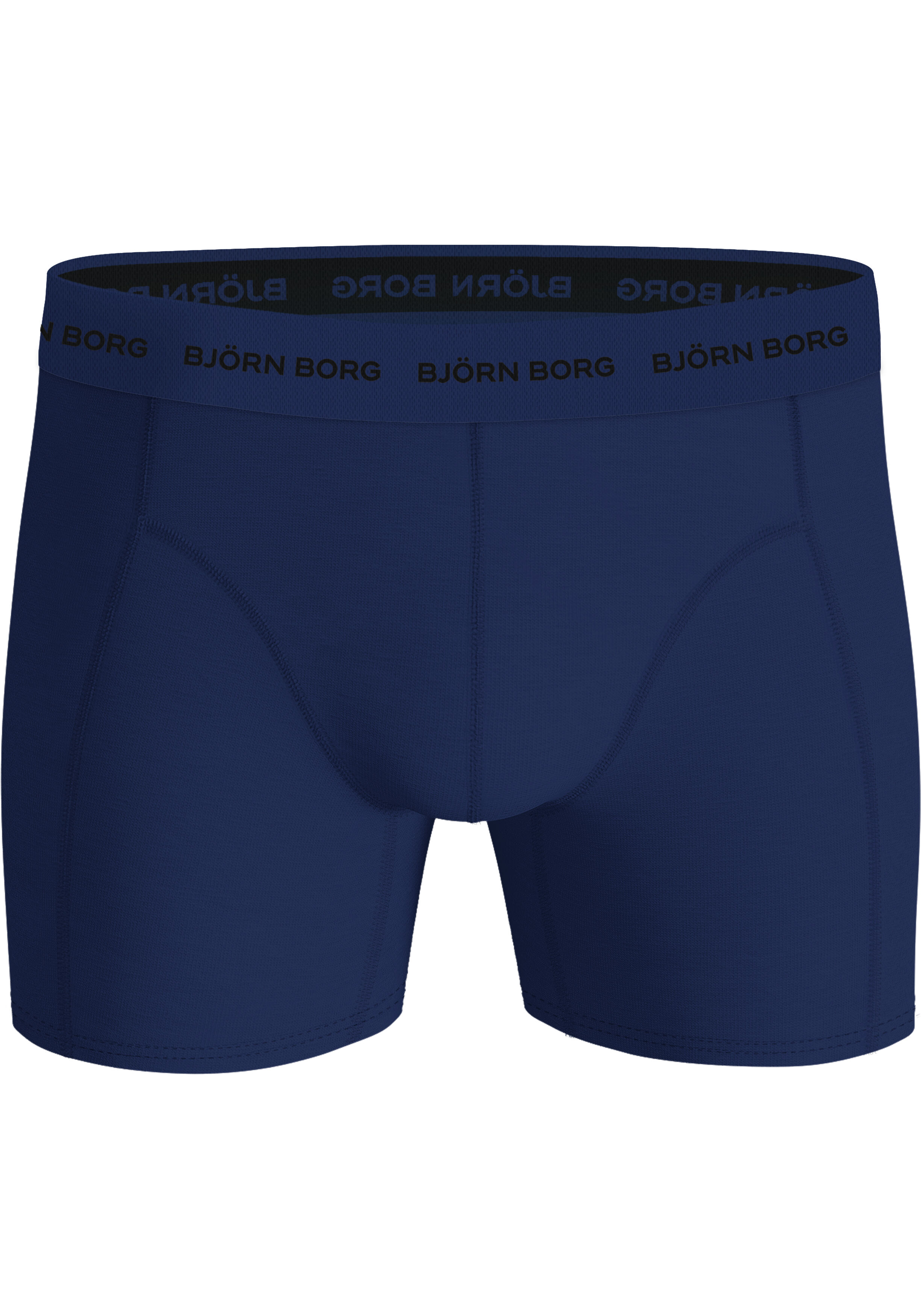 Bjorn Borg Cotton Stretch boxers, heren boxers normale lengte (5-pack), 3 tinten blauw en luipaard print