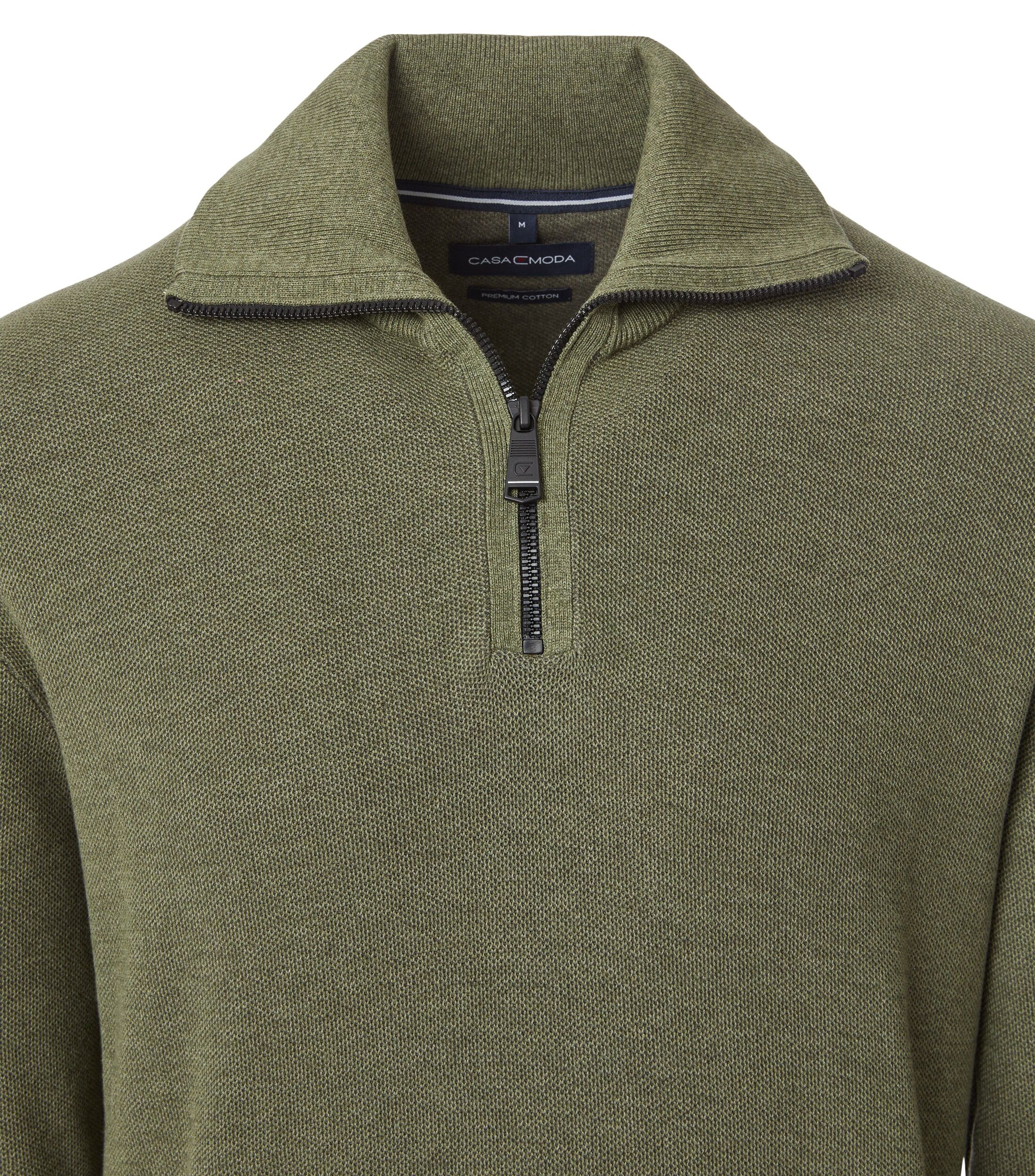 CASA MODA comfort fit schipperstrui, groen, beige, bruin
