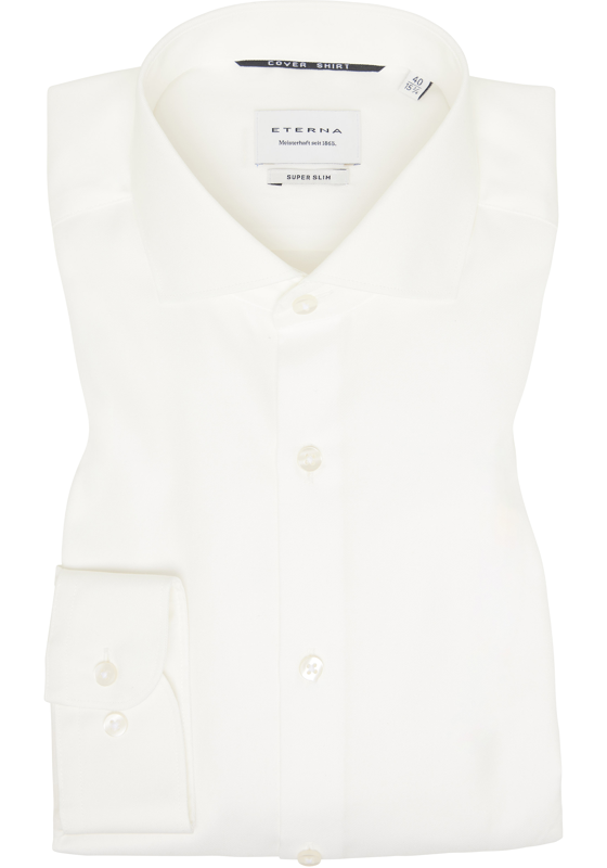ETERNA super slim fit overhemd, twill, ecru ETERNA super slim fit overhemd, twill, ecru