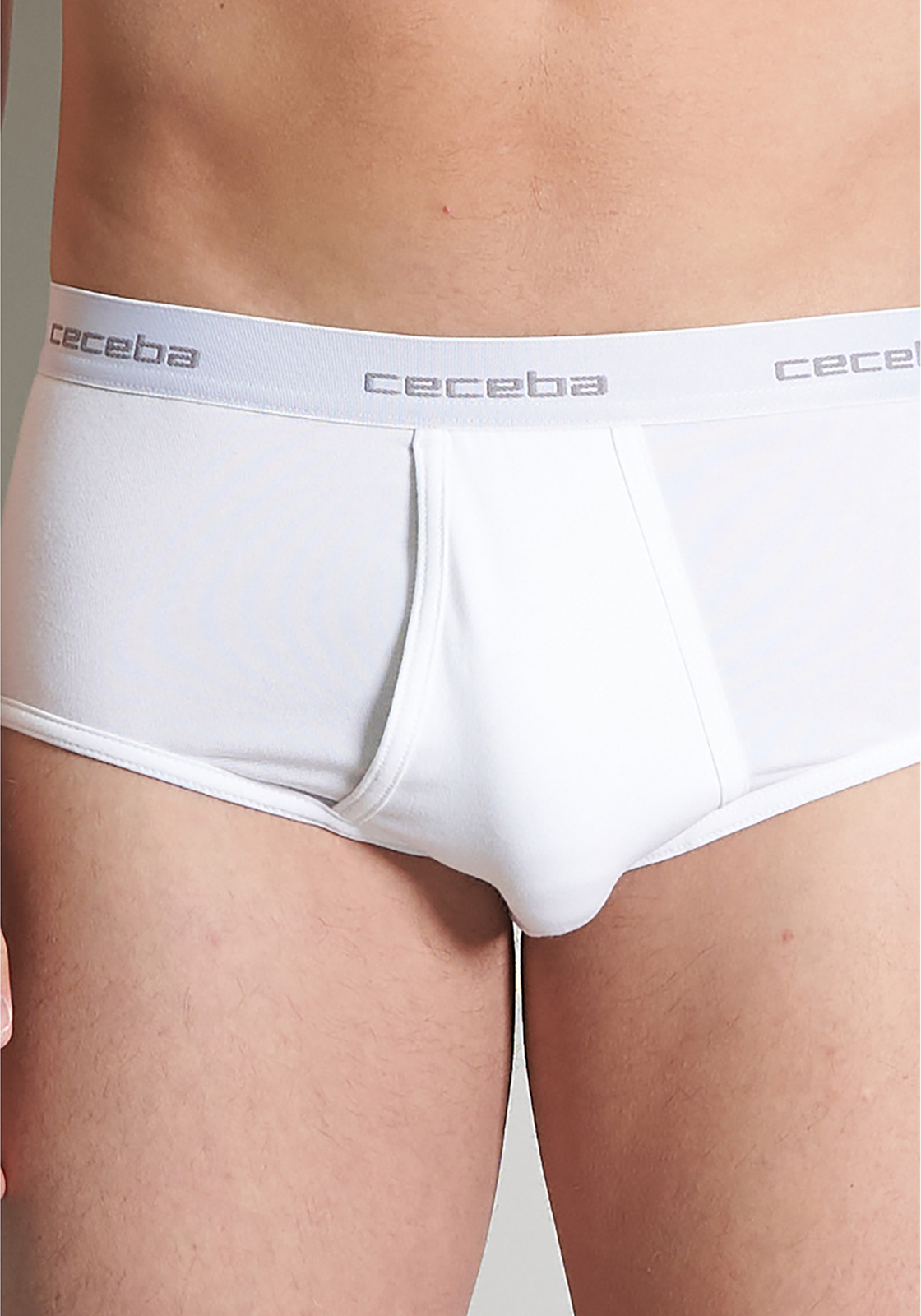 Ceceba heren minislip met gulp (2-pack), wit Ceceba heren minislip met gulp (2-pack), wit