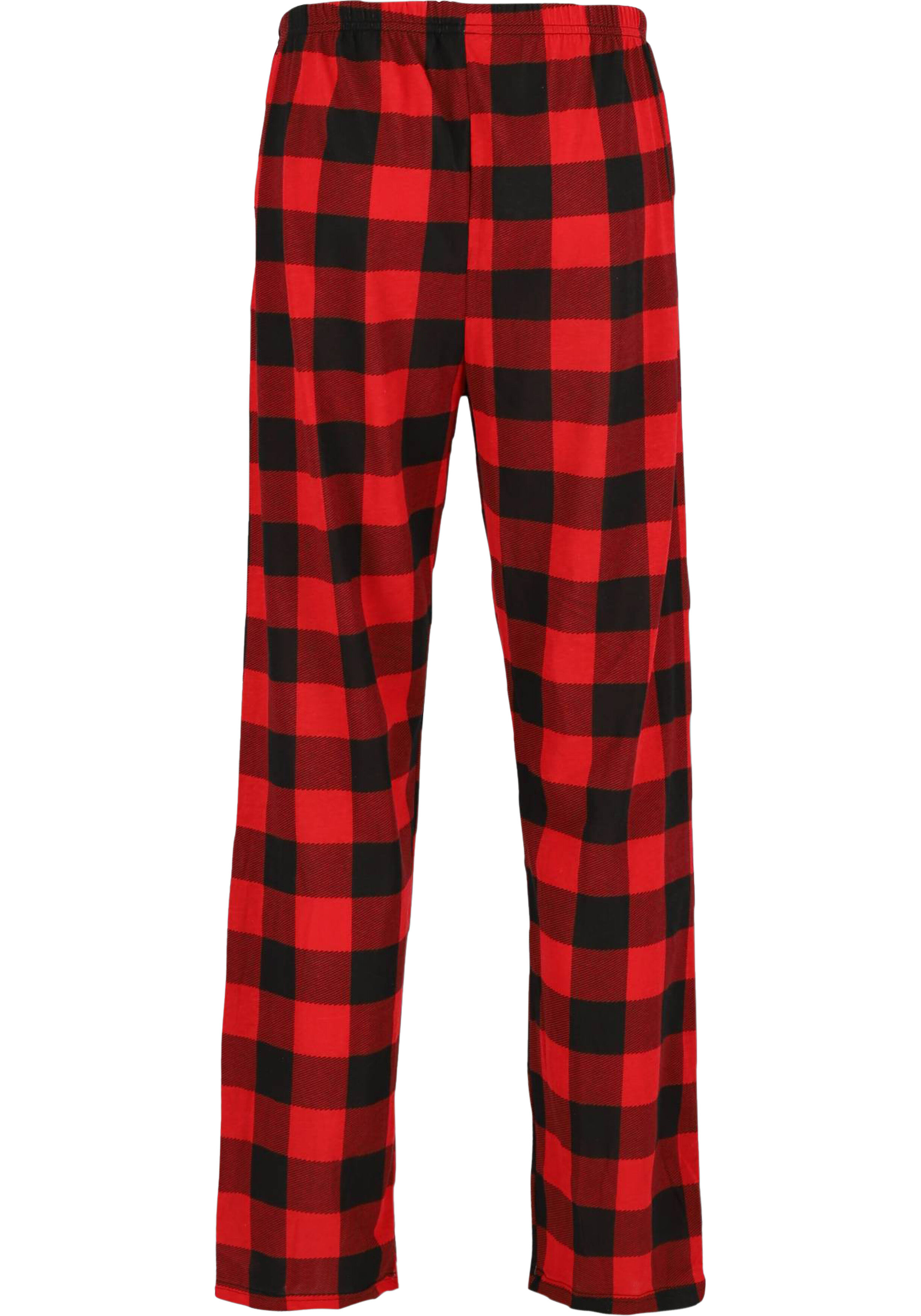 Kerst Pyjama, heren pyjama set, zwart met geruite broek
