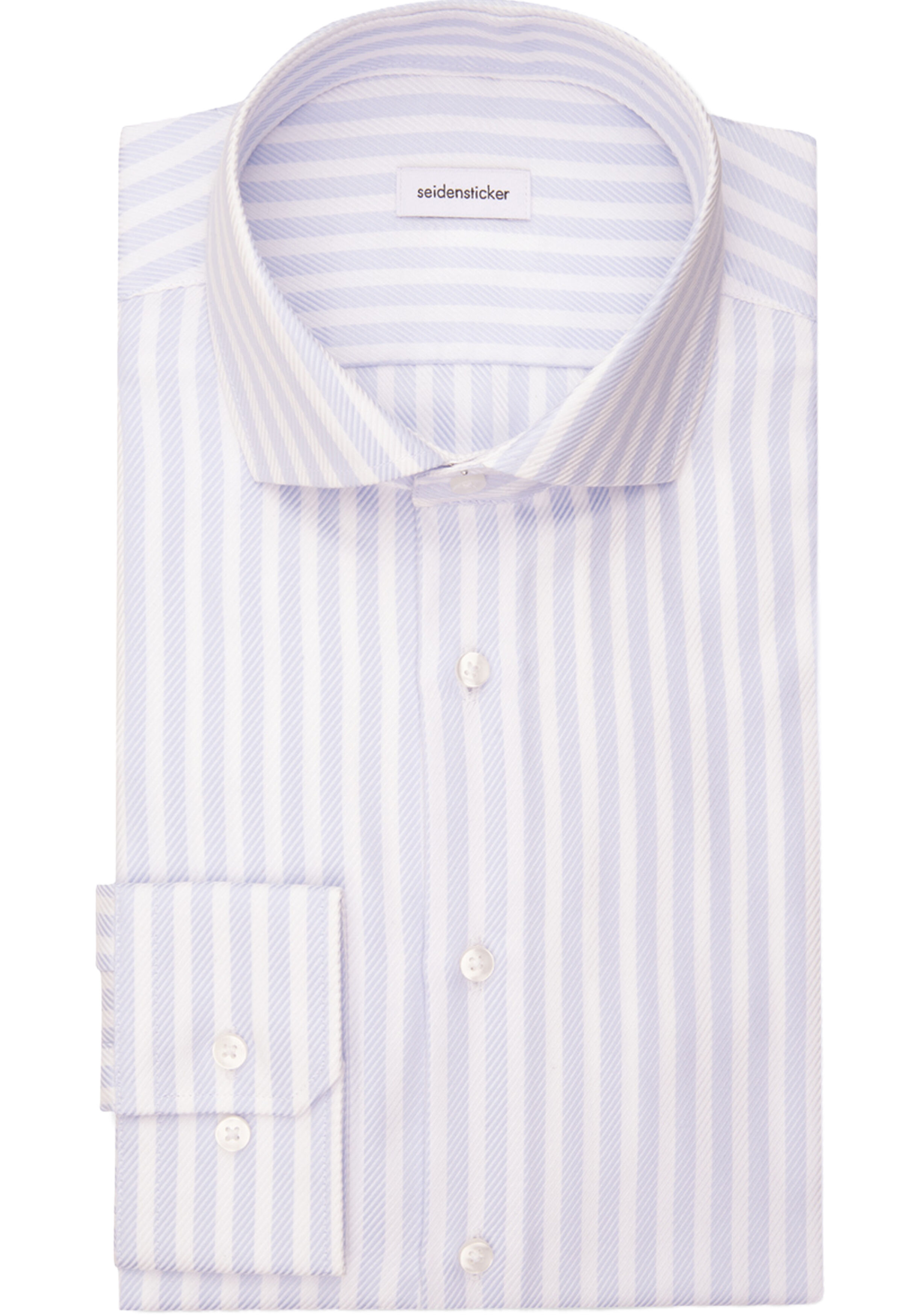 Seidensticker slim fit overhemd, popeline, blauw gestreept