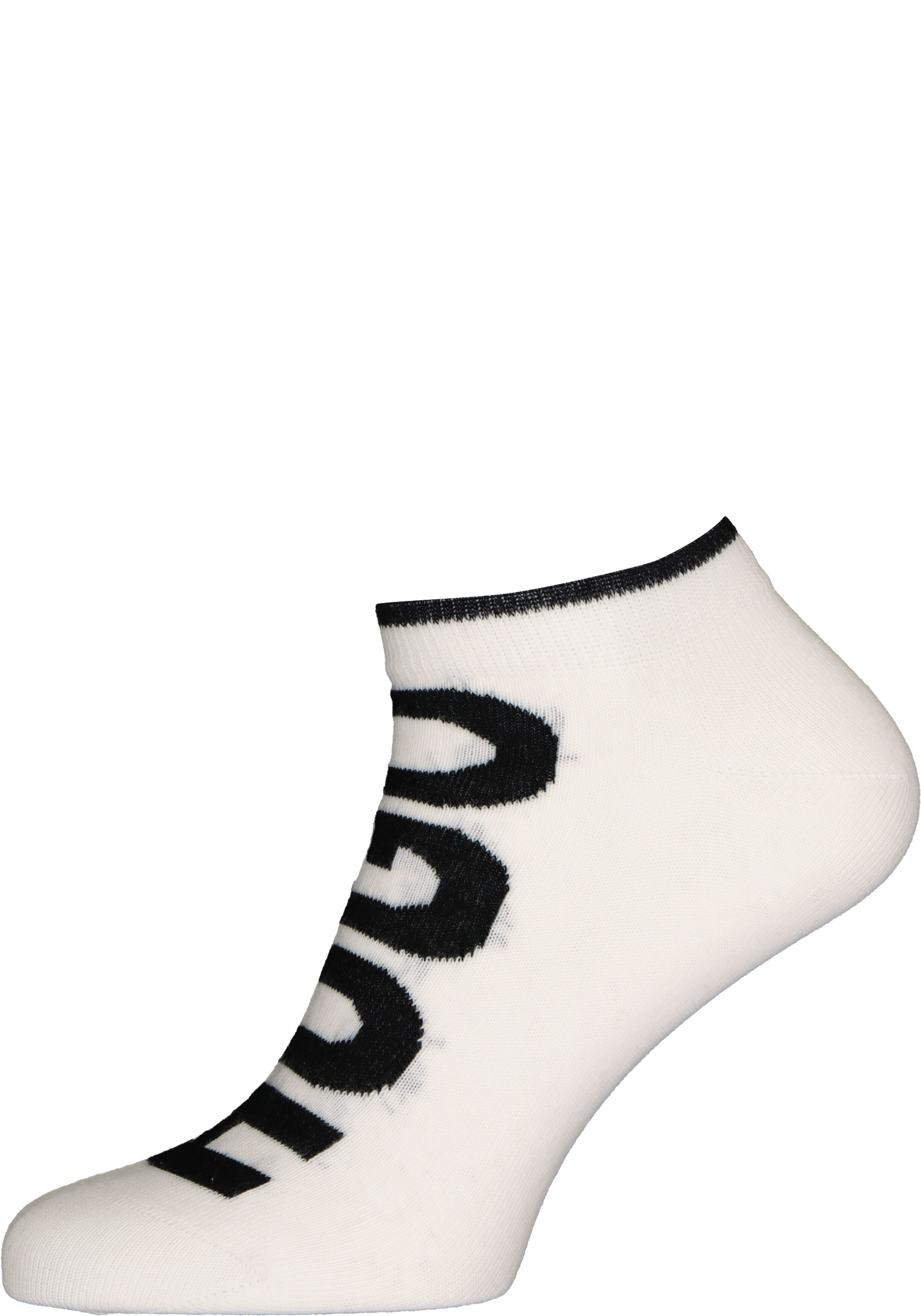 HUGO logo sokken (2-pack), heren enkelsokken, wit