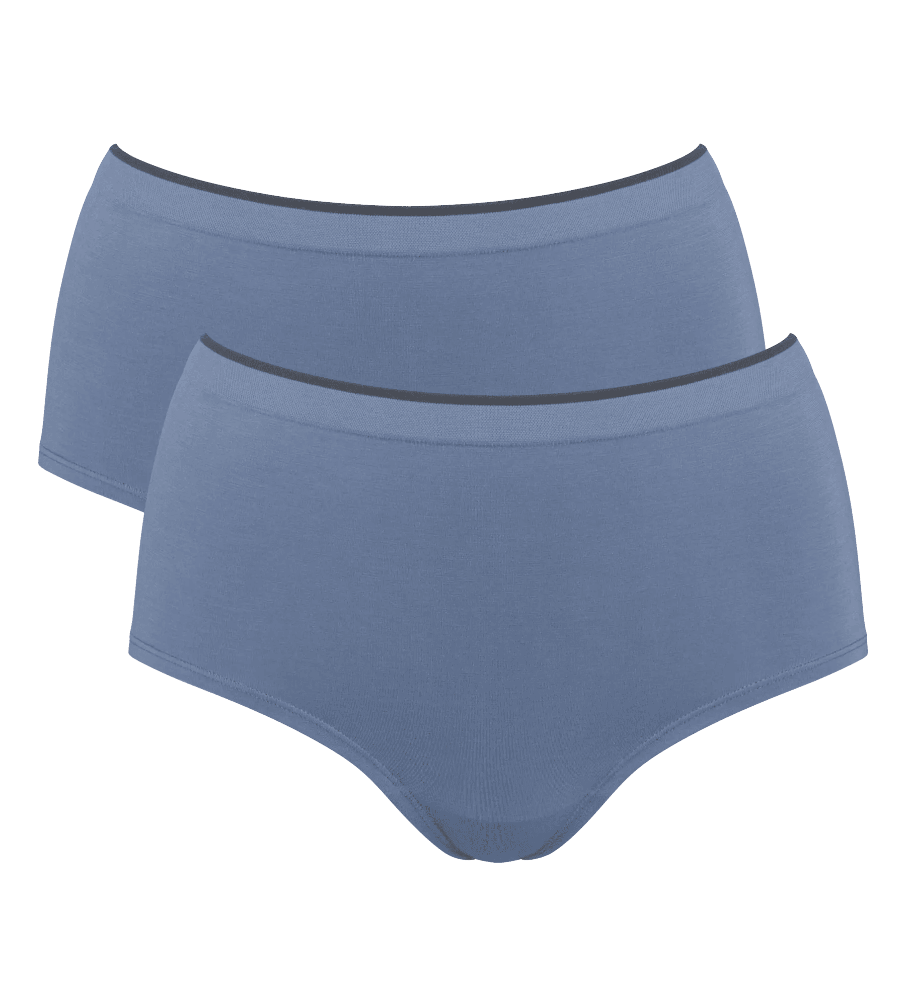 Sloggi Women GO Sense Highwaist (2-pack), dames slip, middenblauw