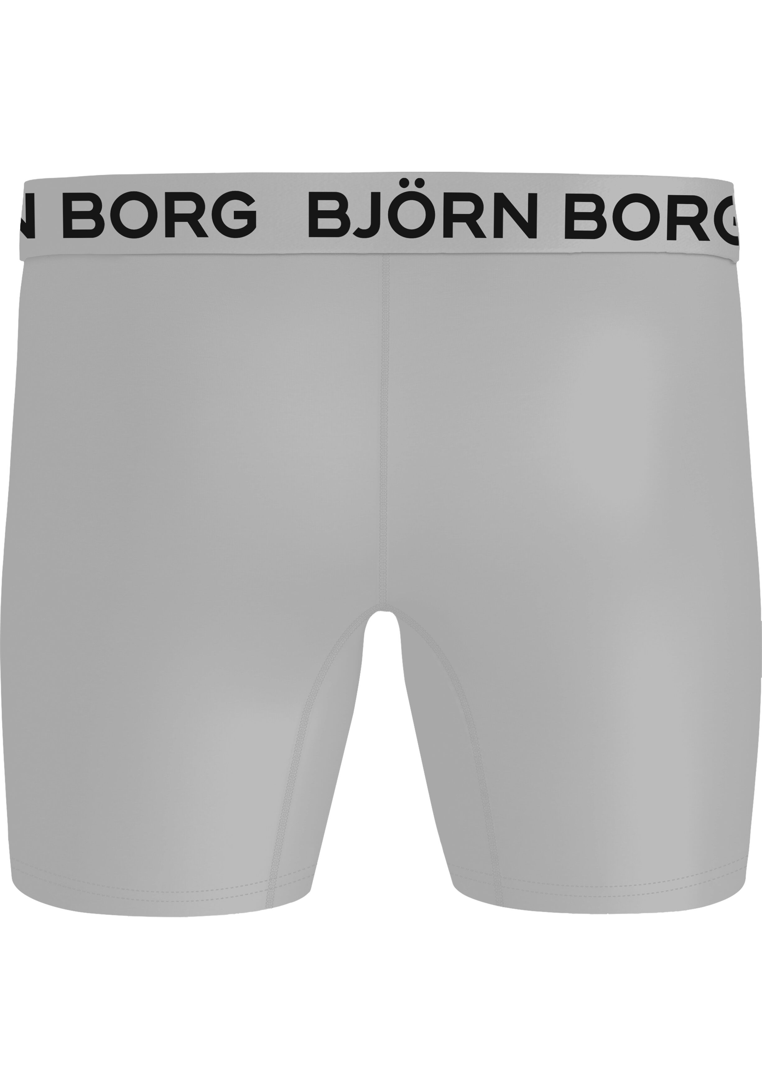 Bjorn Borg Sports Microfiber boxers, microfiber heren boxers lange pijpen (3-pack), grijs, roze, grijs