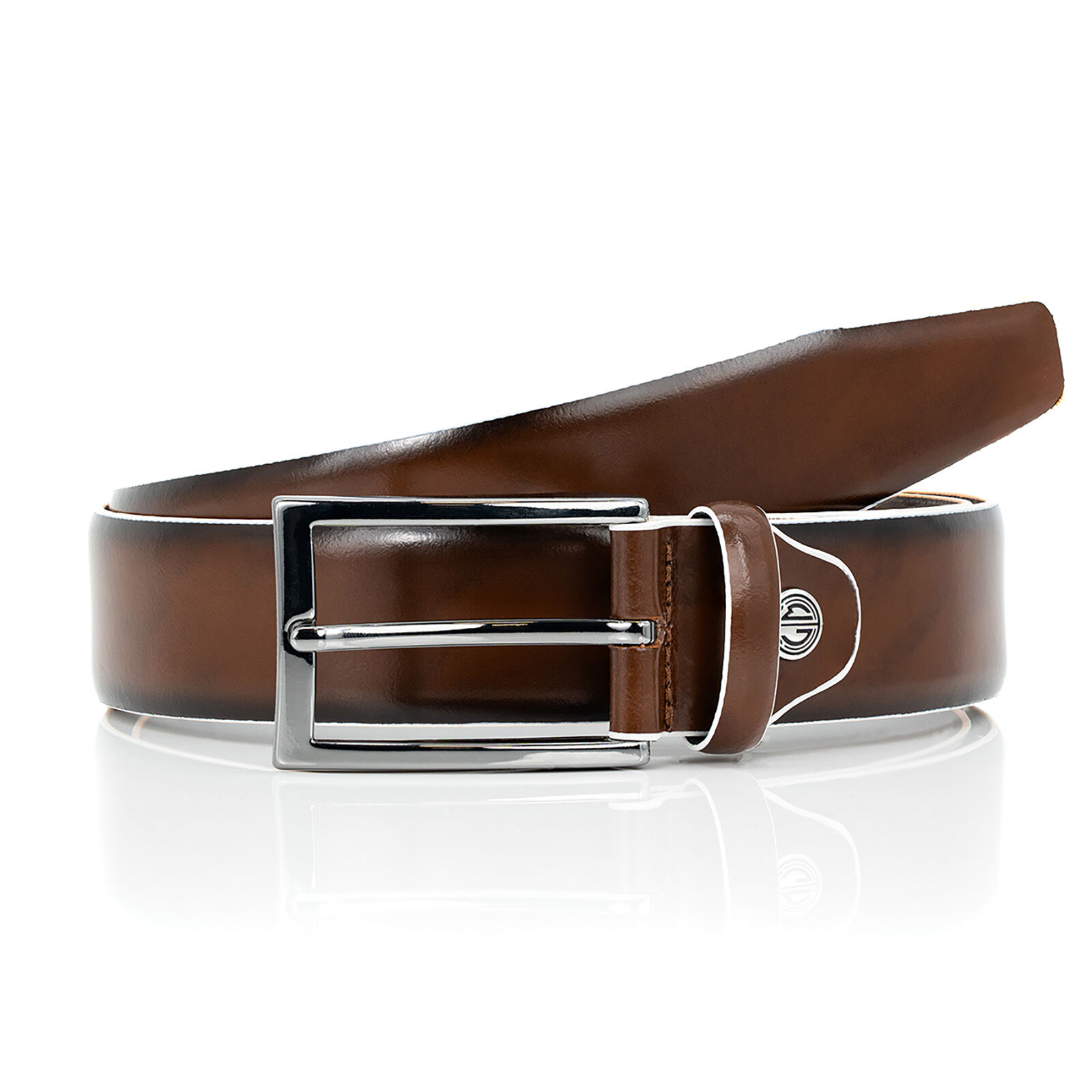 LINDENMANN leren heren riem, bruin