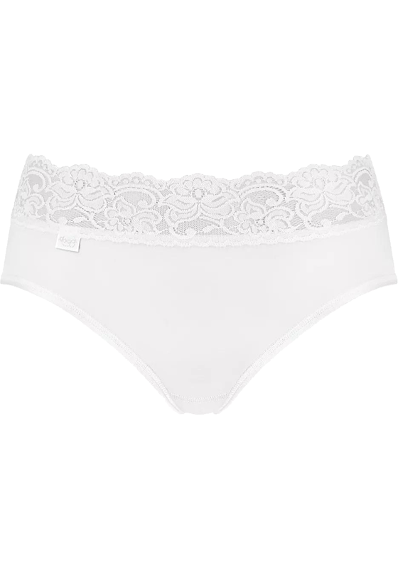 Sloggi Women Romance Midi (1-pack), dames slip, wit Sloggi Women Romance Midi (1-pack), dames slip, wit