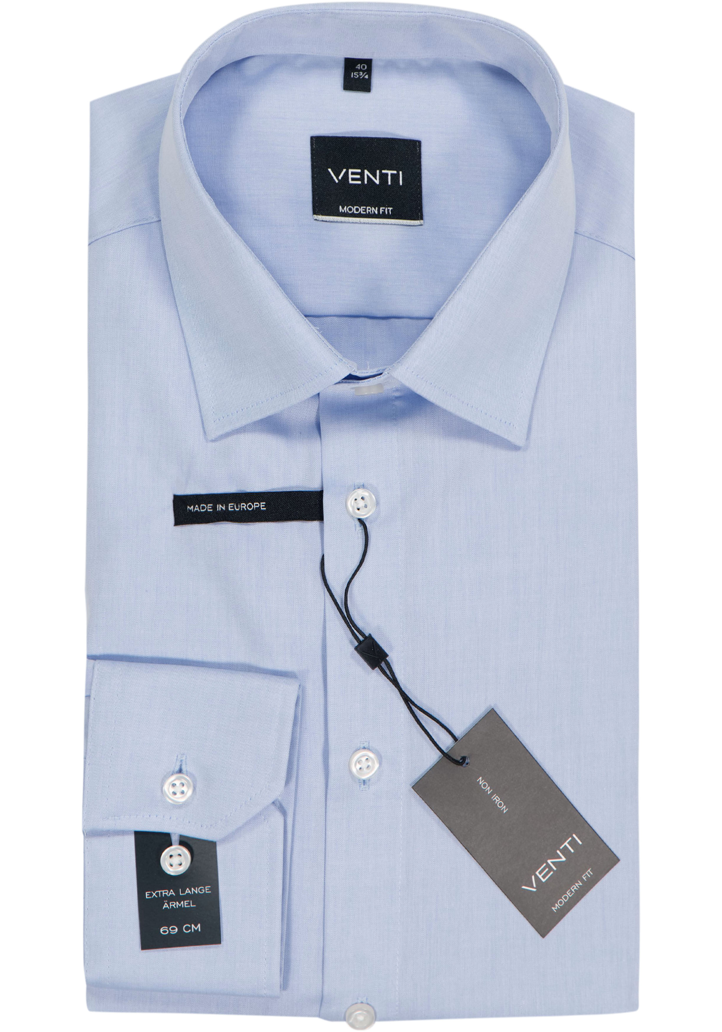 VENTI modern fit overhemd, mouwlengte 7, lichtblauw