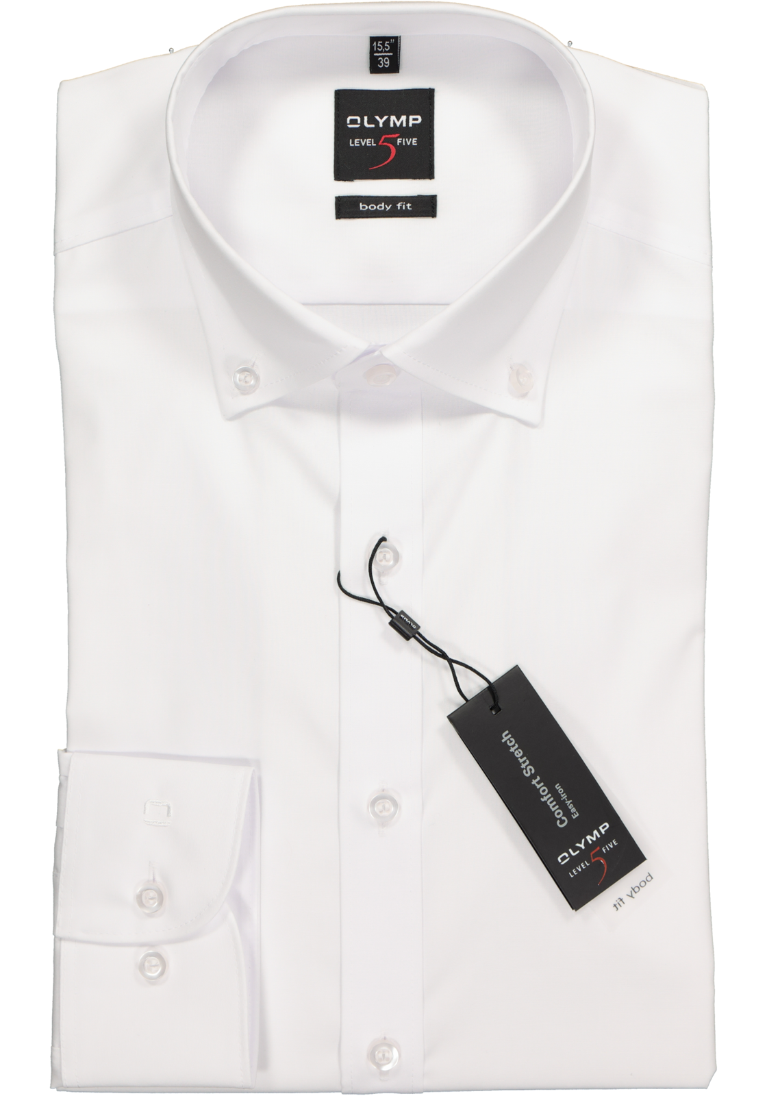 2-4049445591953_olymp-overhemd_HR OLYMP Level 5 body fit overhemd, wit met button-down kraag