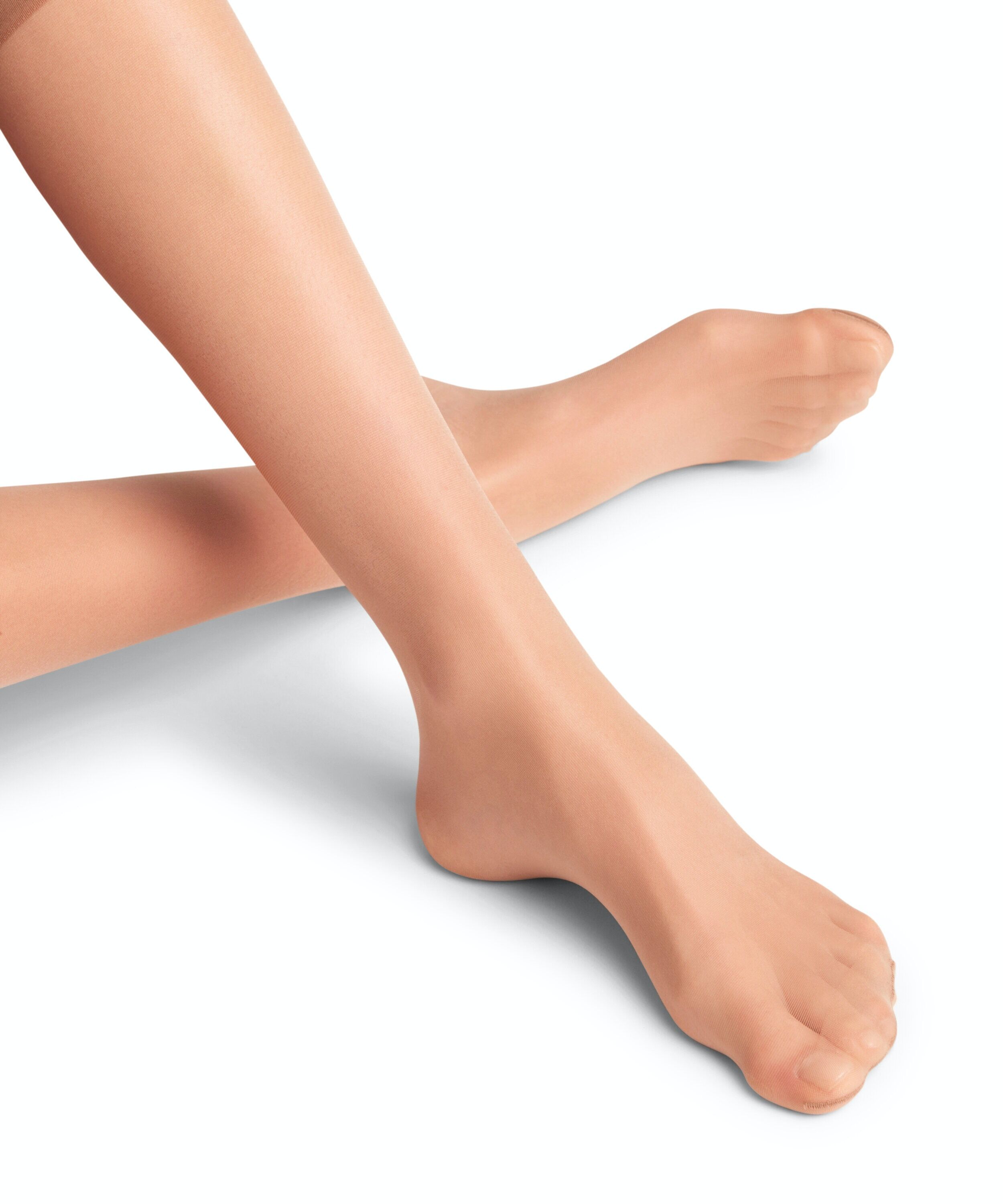 FALKE Seidenglatt 15 DEN dames kniekousen, beige (powder)