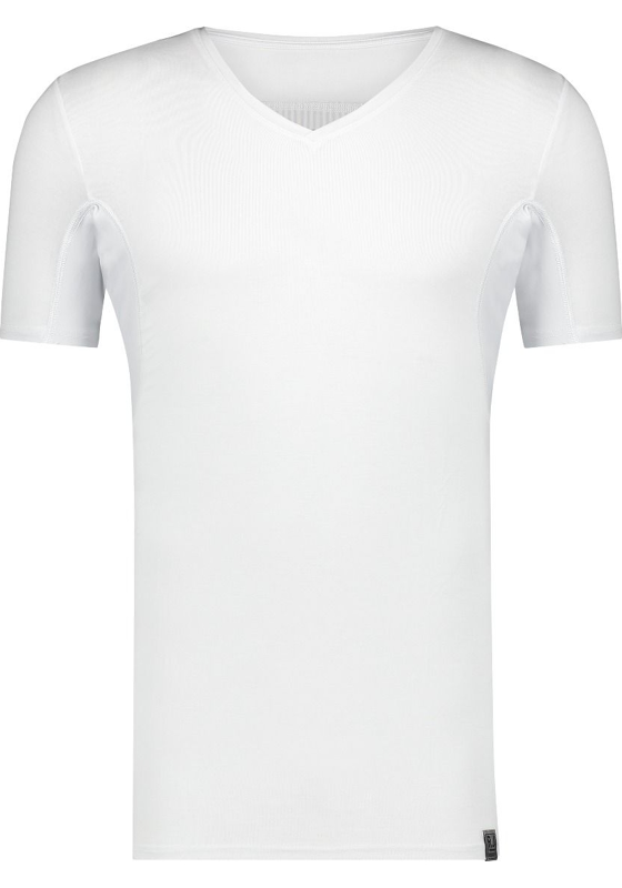 RJ Bodywear Sweatproof T-shirt (1-pack), heren T-shirt met anti zweet oksels en rug, V-hals, wit RJ Bodywear Sweatproof T-shirt (1-pack), heren T-shirt met anti zweet oksels en rug, V-hals, wit