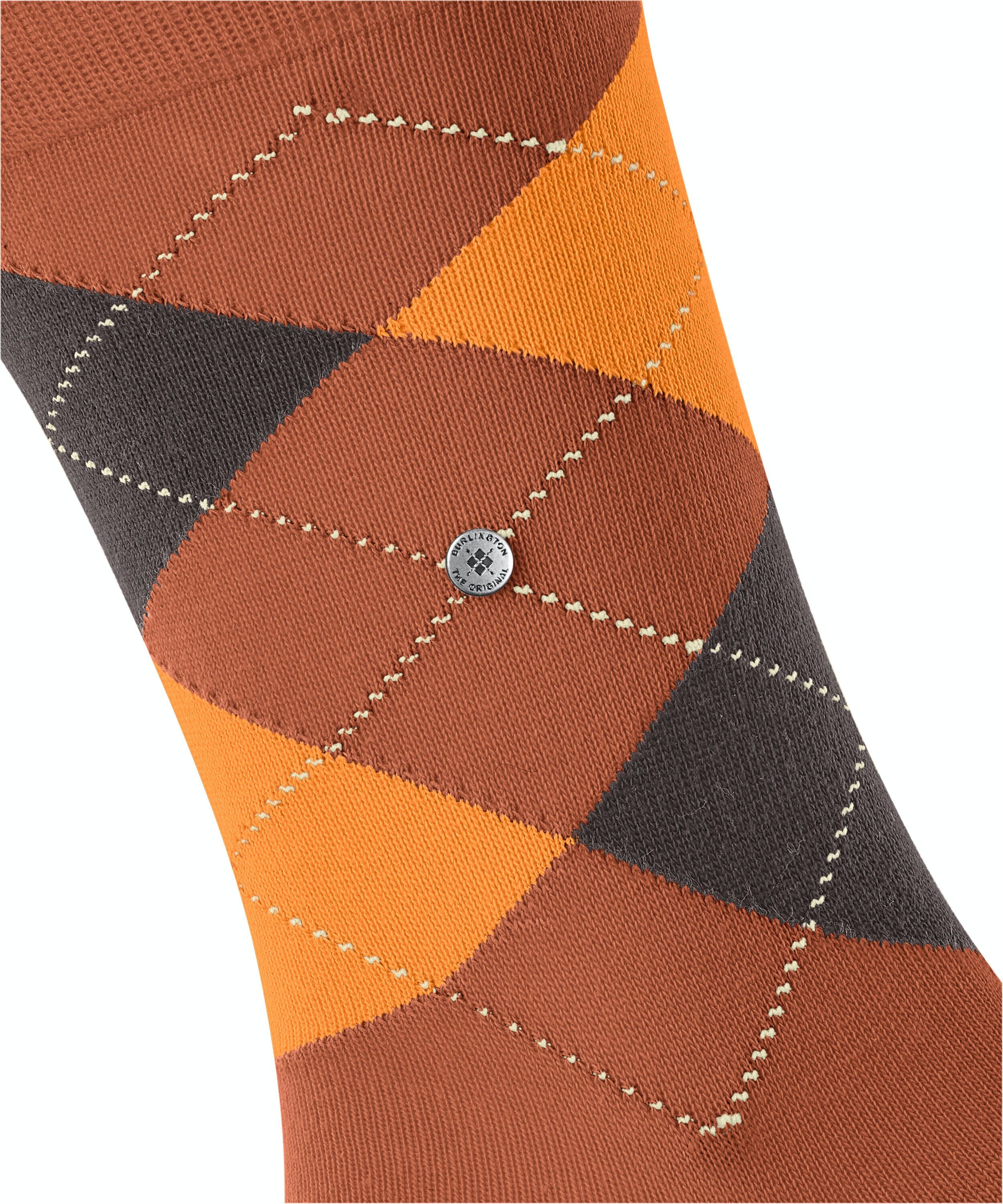Burlington King herensokken, bruin (saddle brown)