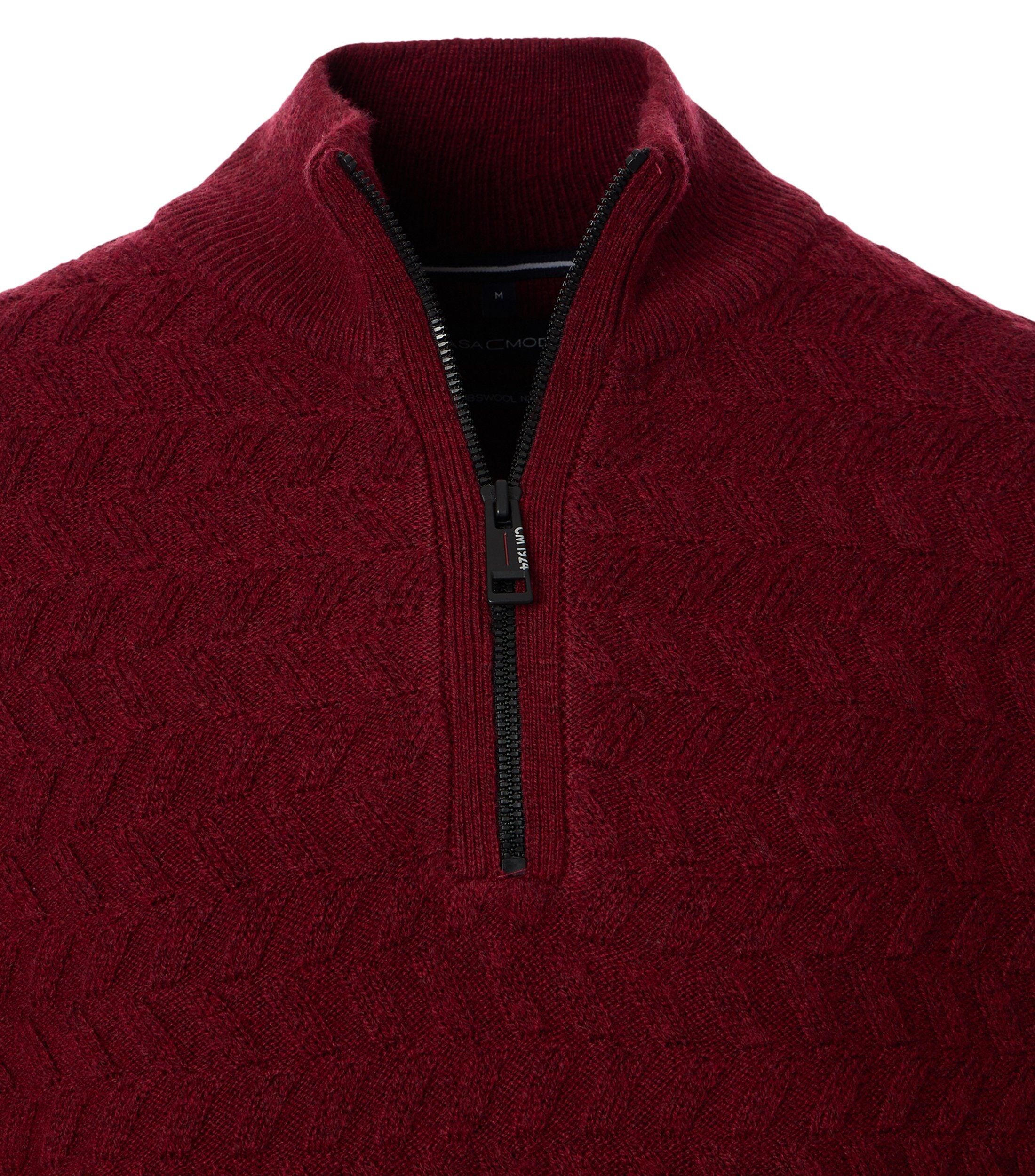 CASA MODA comfort fit schipperstrui, bordeaux dessin
