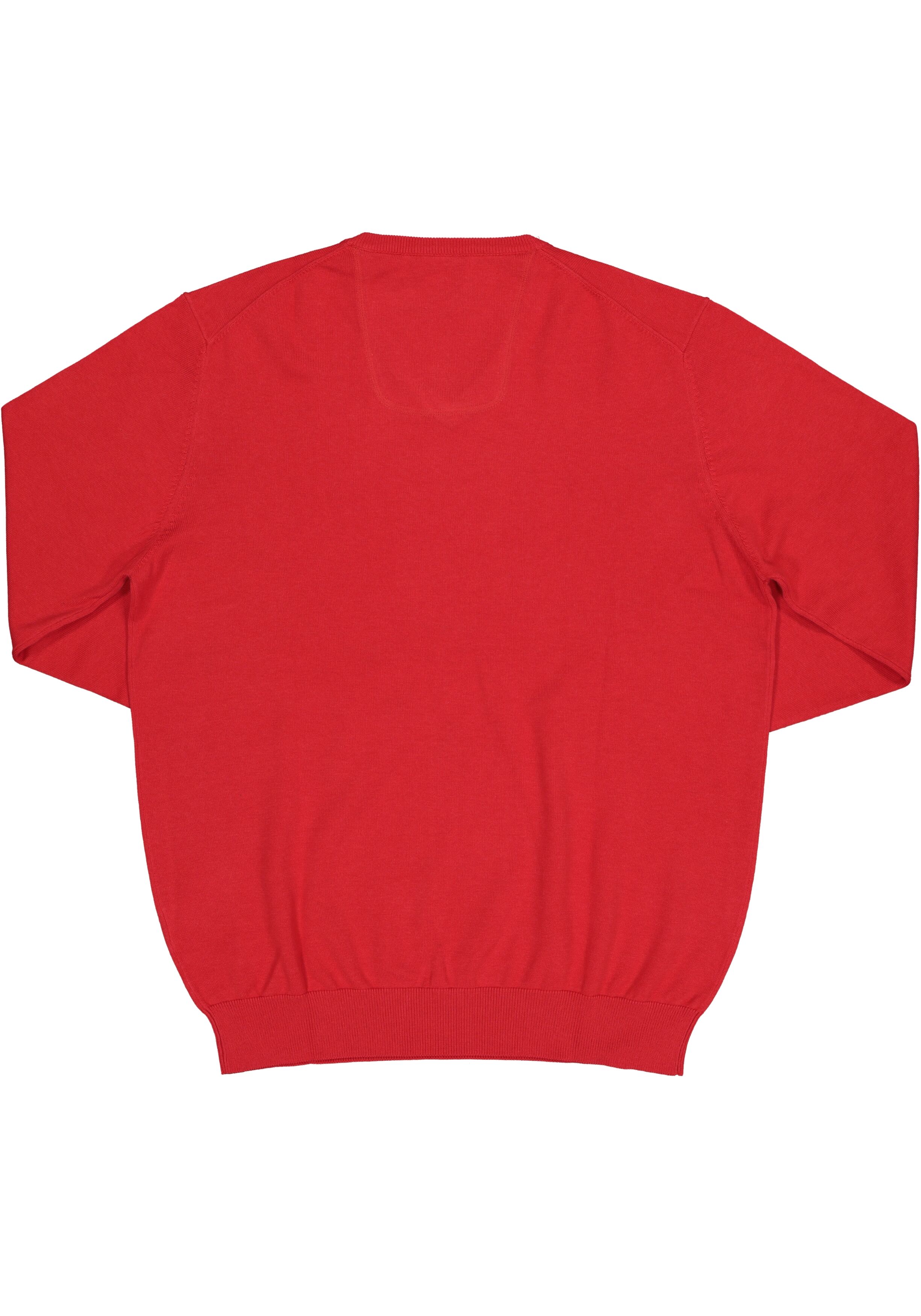 Casa Moda heren trui katoen V-hals, rood