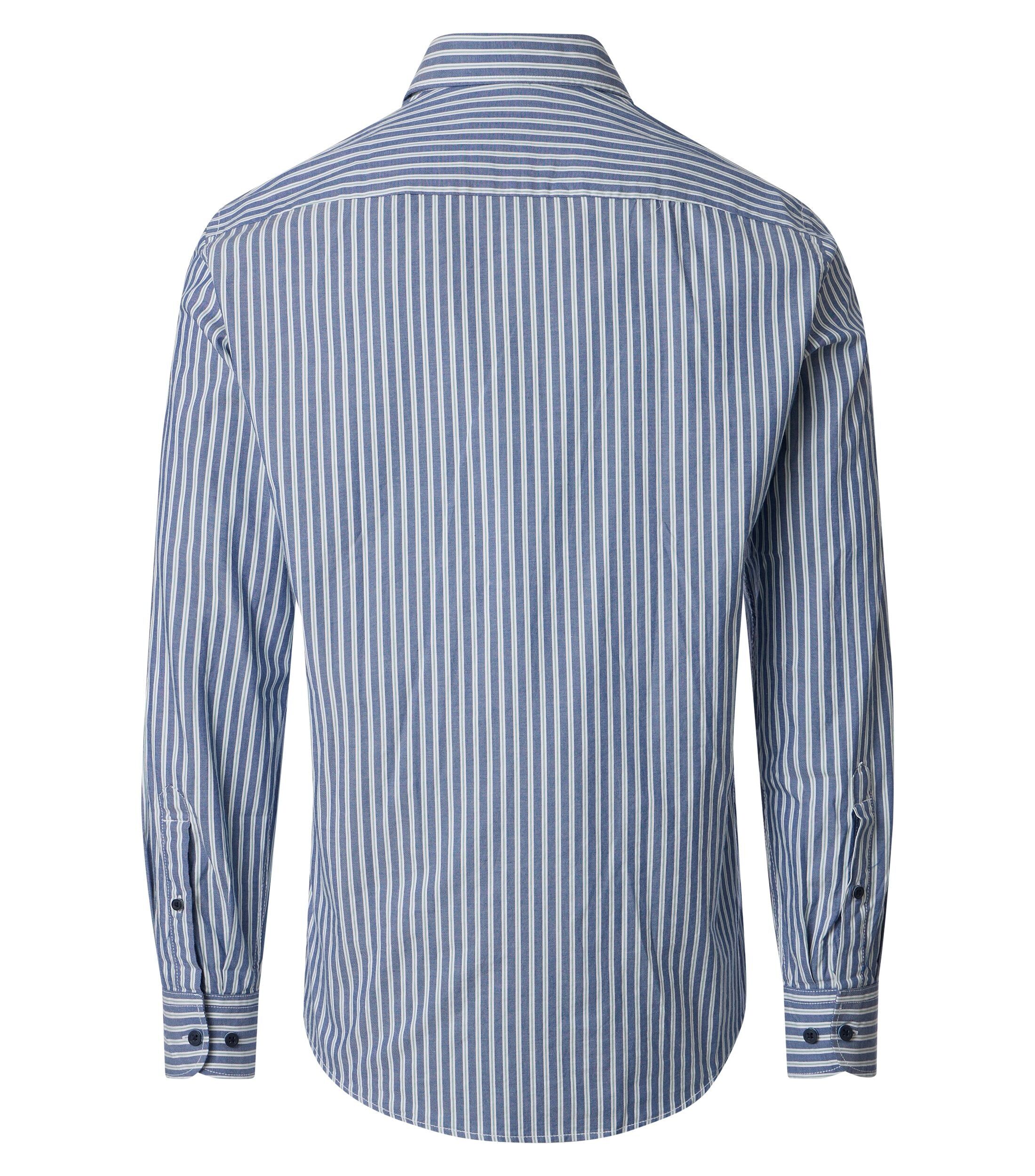 CASA MODA Sport casual fit overhemd, Oxford, lichtblauw gestreept
