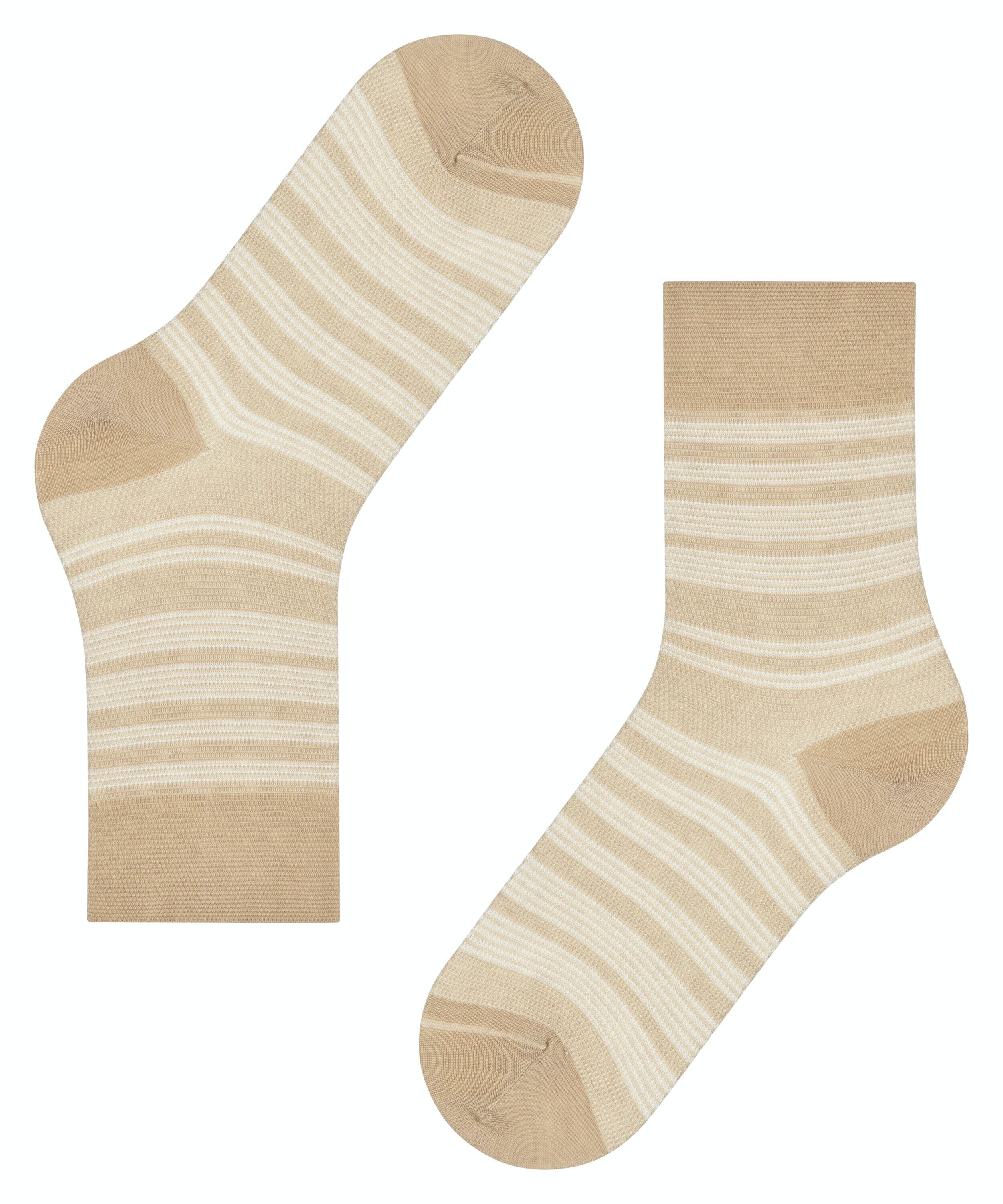 FALKE Sunset Stripe damessokken, wit (pearl)