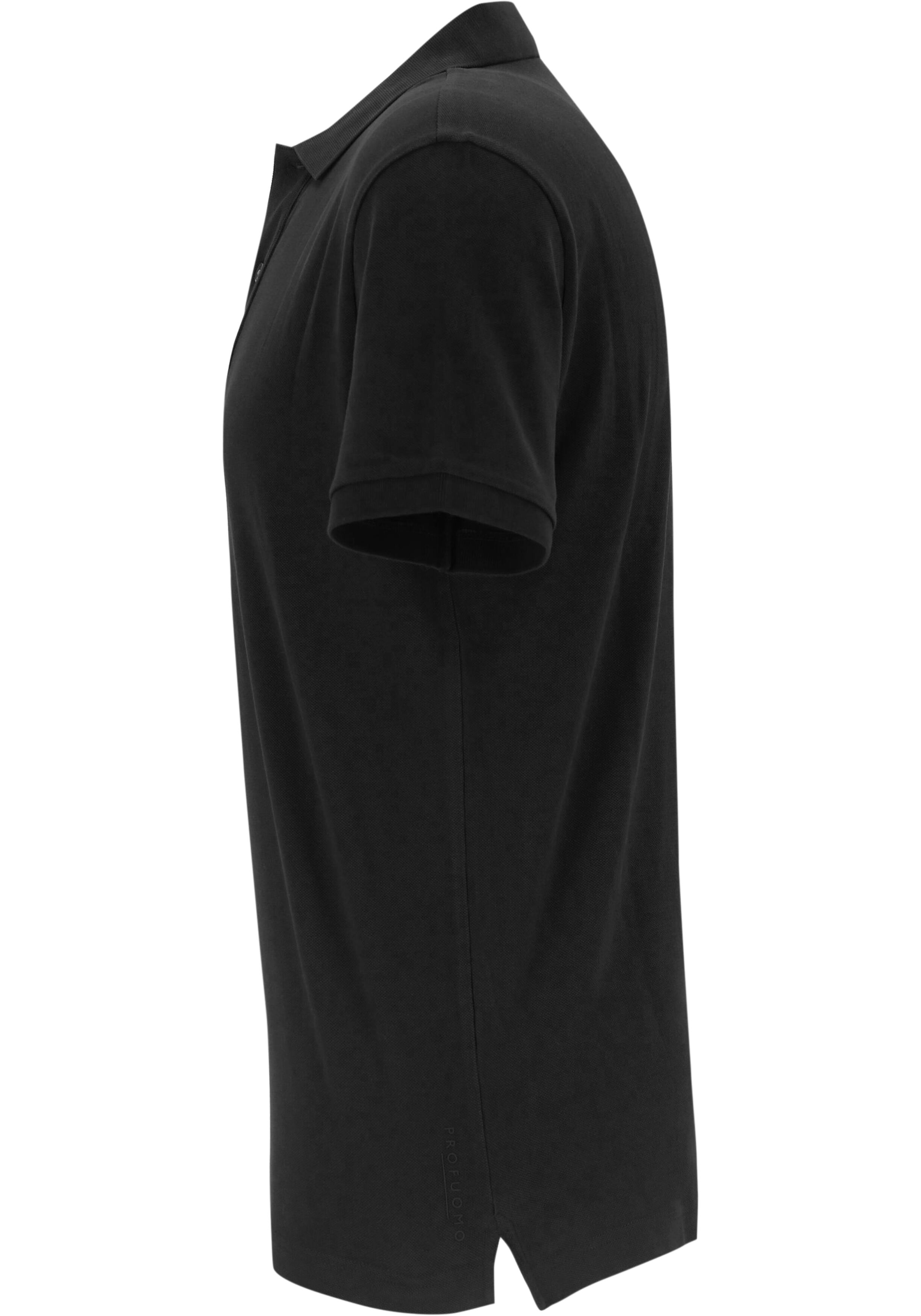 Profuomo slim fit heren polo, zwart