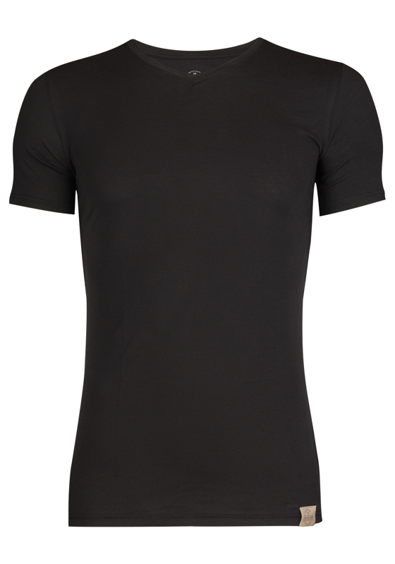 RJ Bodywear The Good Life T-shirts (2-pack), slim fit heren T-shirts V-hals, zwart   RJ Bodywear The Good Life T-shirts (2-pack), slim fit heren T-shirts V-hals, zwart