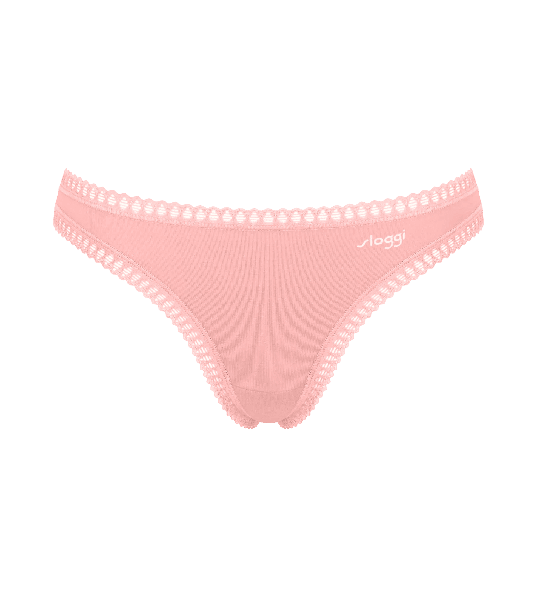 Sloggi Women GO Crush String (3-pack), dames string, lichroze, flamingo roze en roze met wit dessin