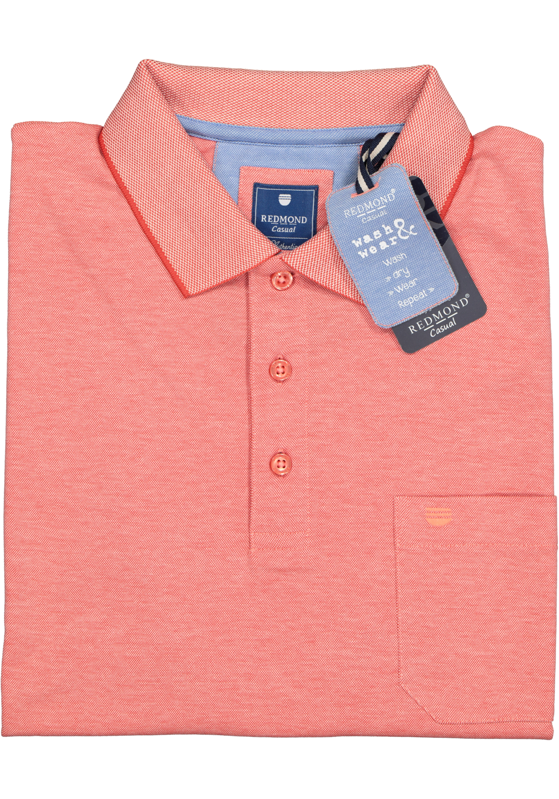 4-redmond-912-25_polo_HR Redmond regular fit poloshirt, oranje melange