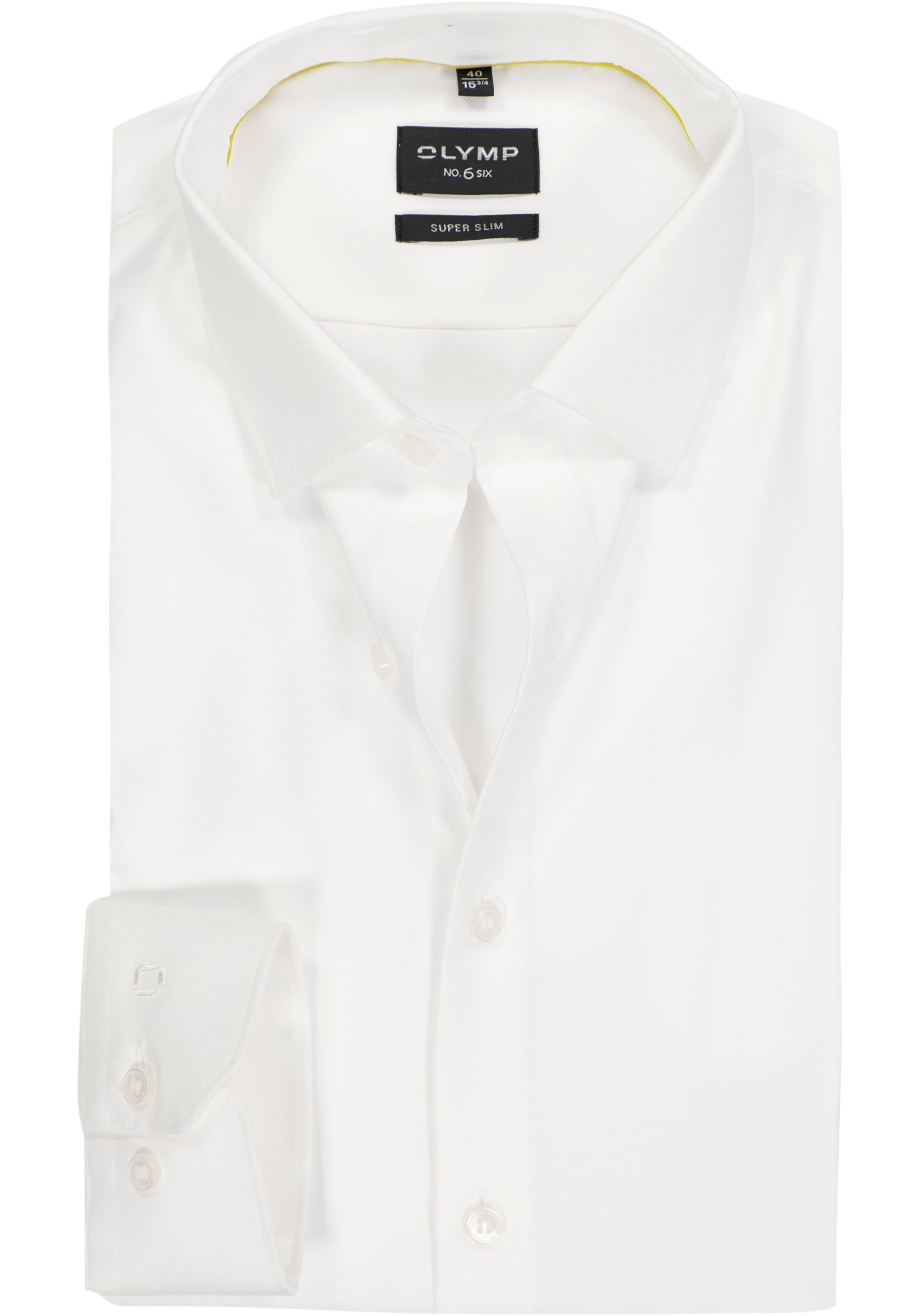 OLYMP No. Six super slim fit overhemd, off white twill 