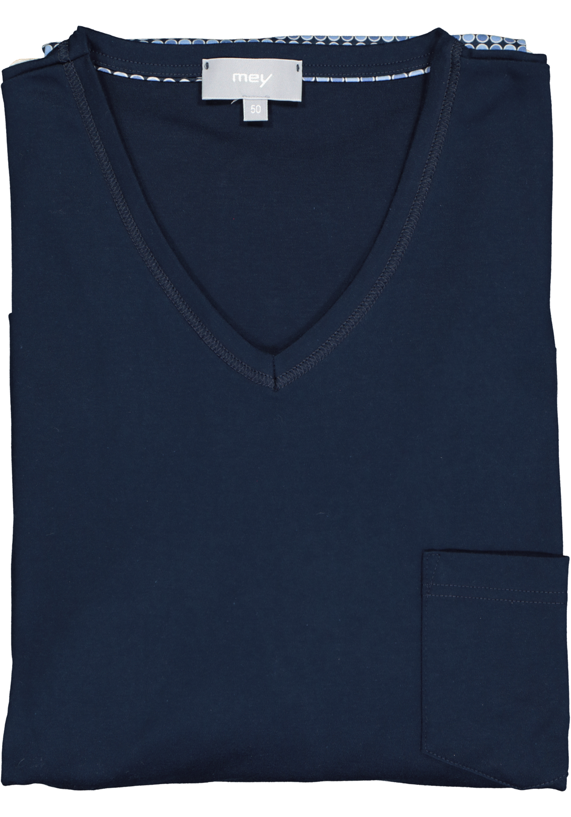 6-4004124449208_mey_pyjama__HR Mey heren pyjama Clyde, blauw dessin