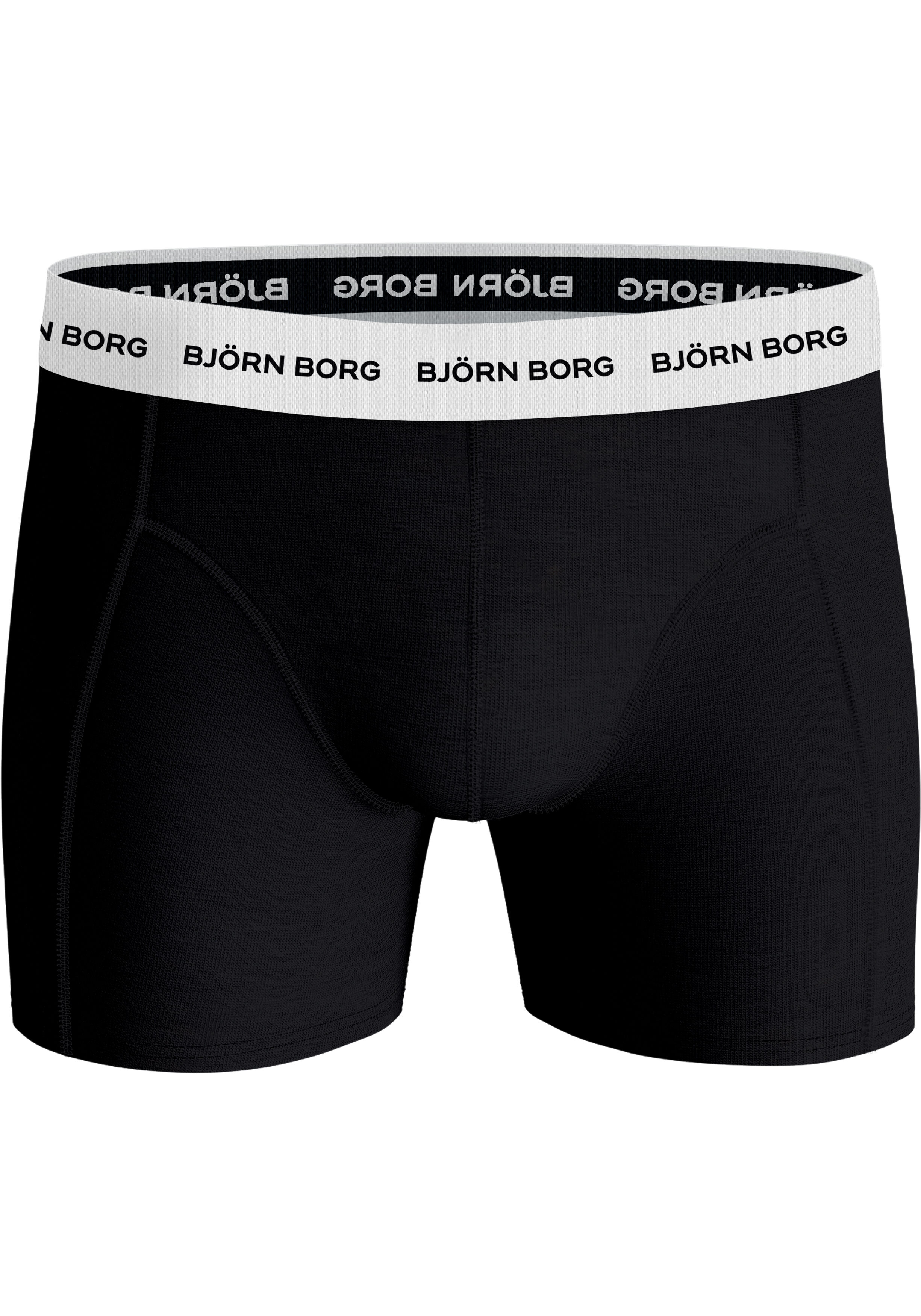 Bjorn Borg Cotton Stretch boxers, heren boxers normale lengte (3-pack), grijs, zwart, wit
