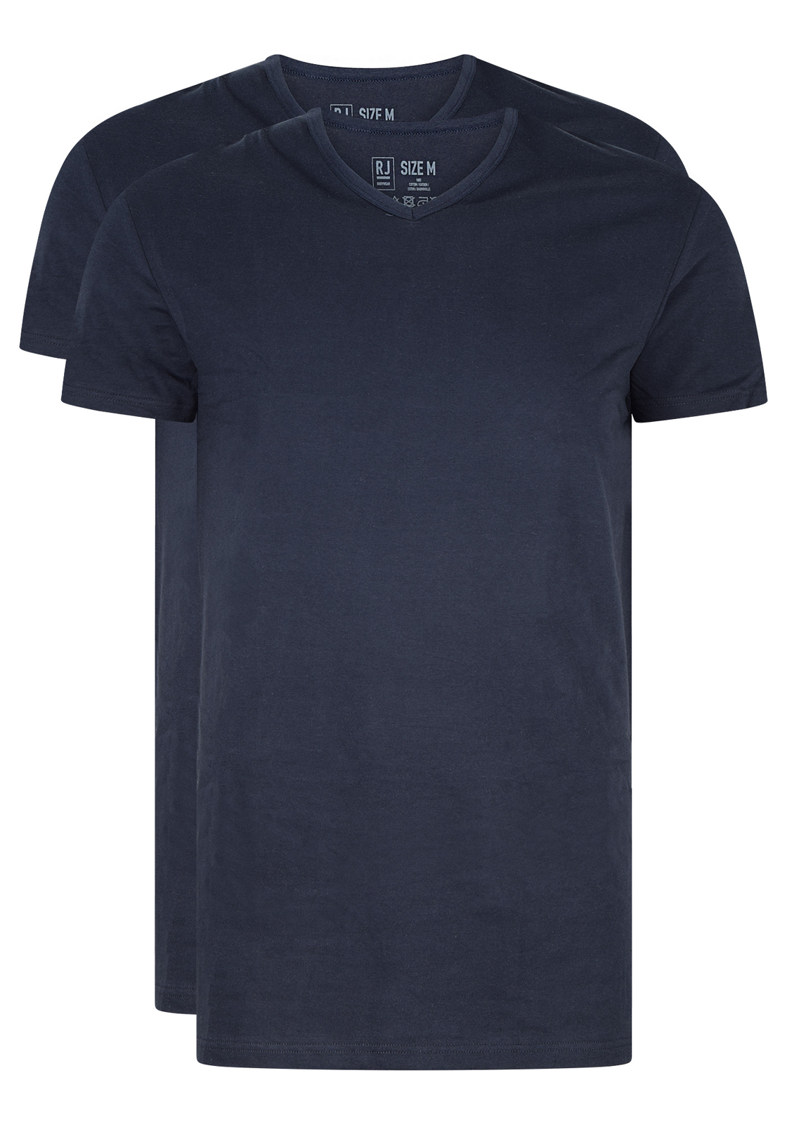RJ_bodywear-ondergoed-37-044-Gouda-navy RJ Bodywear Everyday Gouda T-shirts (2-pack), heren T-shirts V-hals smal, donkerblauw
