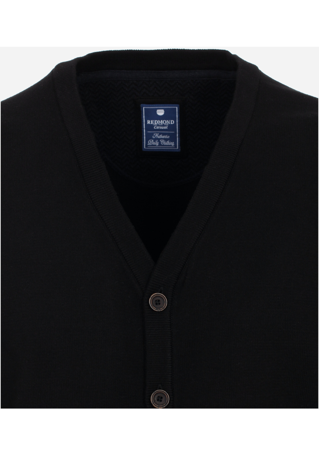 image_4_82441d96b1102d95f3613f107ad21221jpgautoformatbgF3F3F3blend-alpha100blend-colorF3F3F3blend-modedarkenfitclampp Redmond heren vest katoen, V-hals, zwart (middeldik)