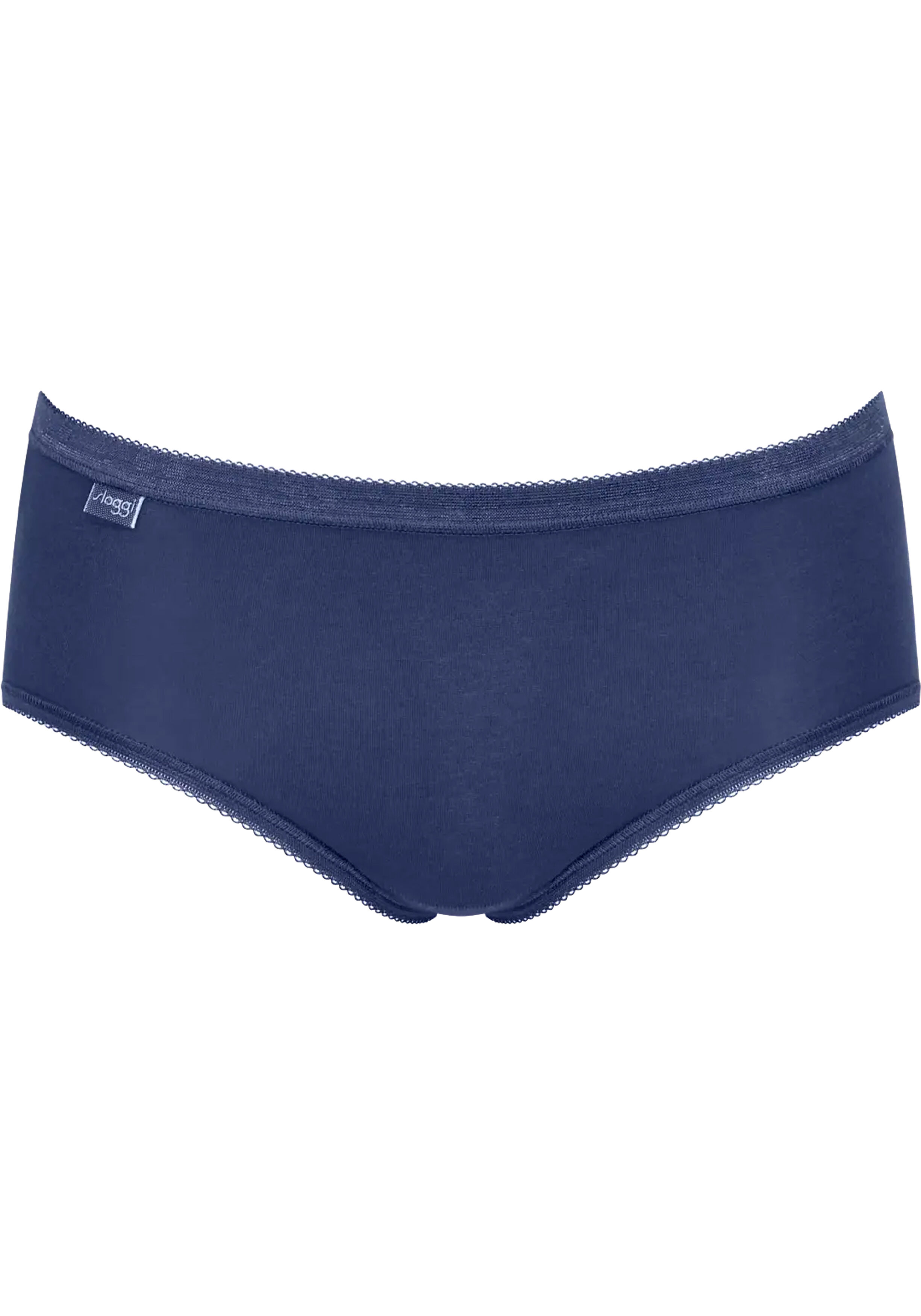 Sloggi Women Basic+ Midi (4-pack), dames slip, wit, lichtblauw, donkerblauw, roze
