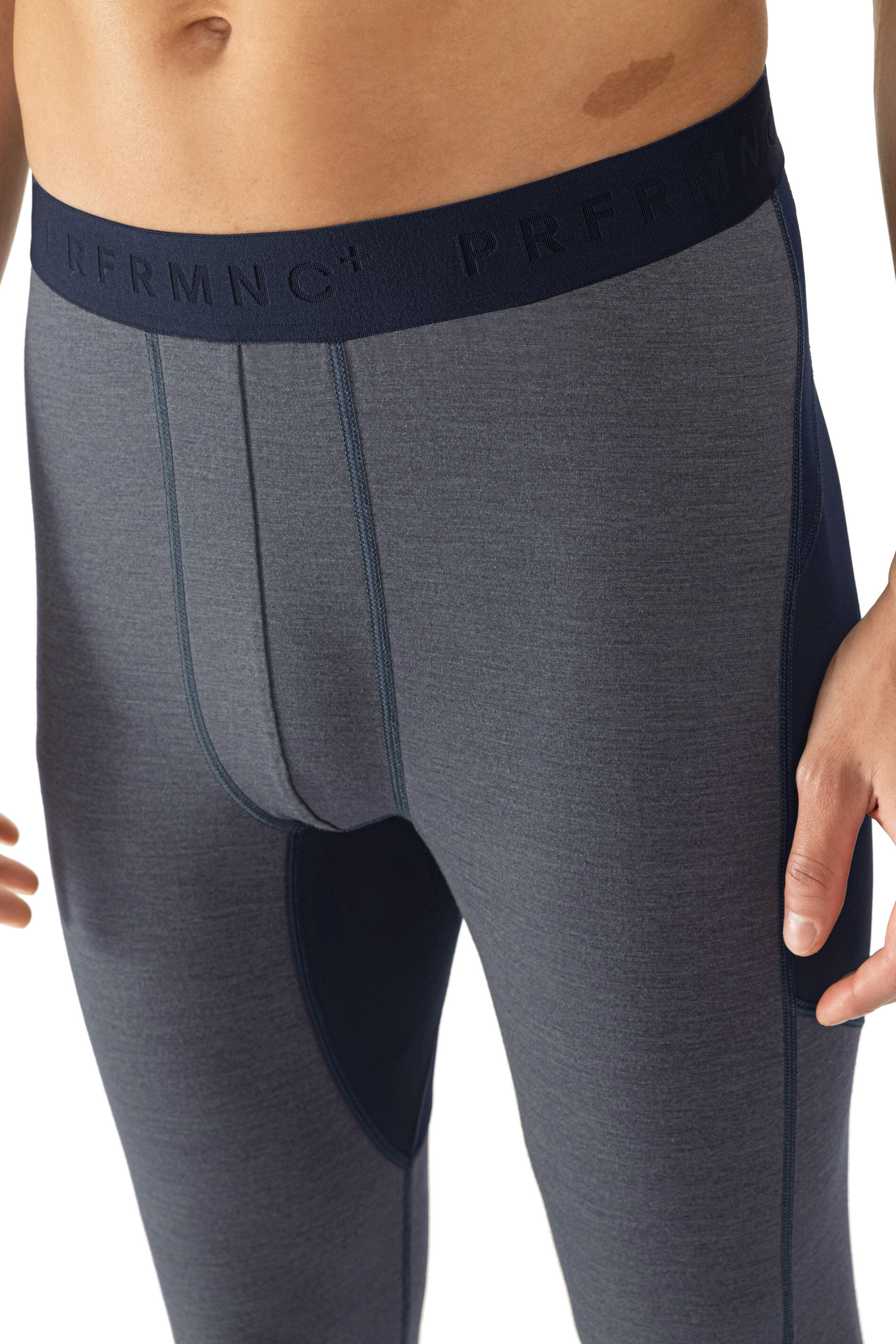 Mey heren long john Prfrmnc+, thermo lange onderbroek jeansblauw