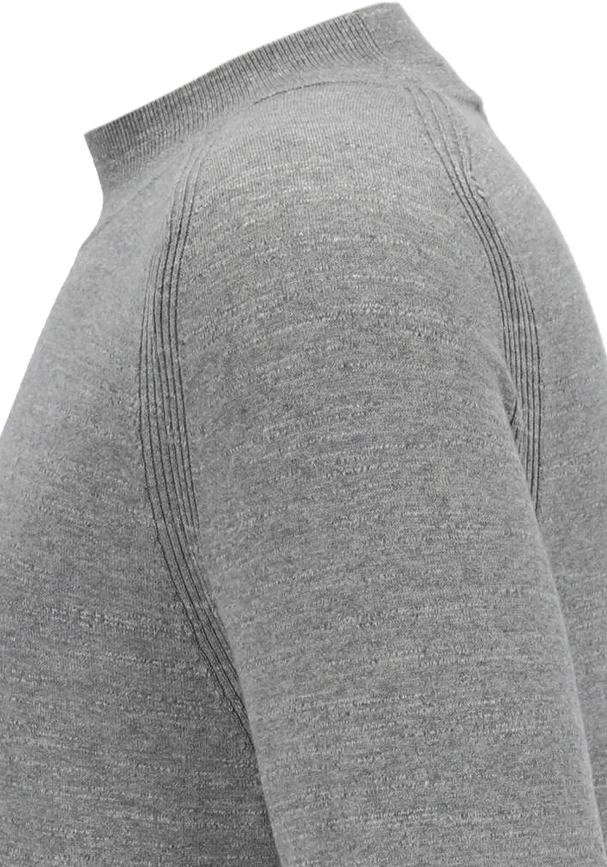 OLYMP modern fit trui katoen, turtleneck, zilvergrijs melange