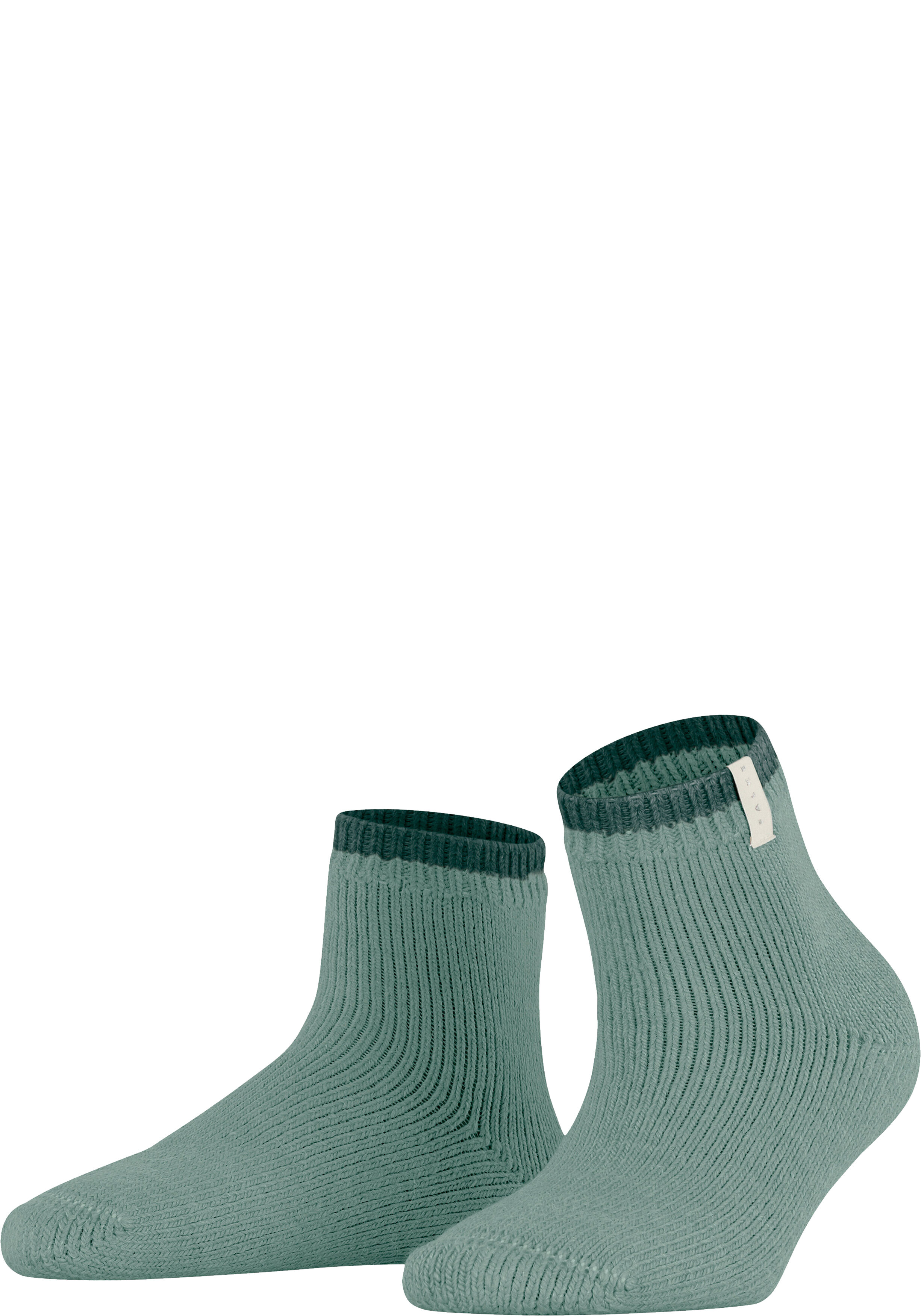 FALKE Cosy Plush damessokken kort, groen (austerity)
